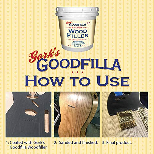 Water-Based Wood & Grain Filler - Neutral Base - 1 Quart By Goodfilla | Replace Every,Filler & Putty | Repairs, Finishes & Patches | Paintable, Stainable, Sandable & Quick Drying