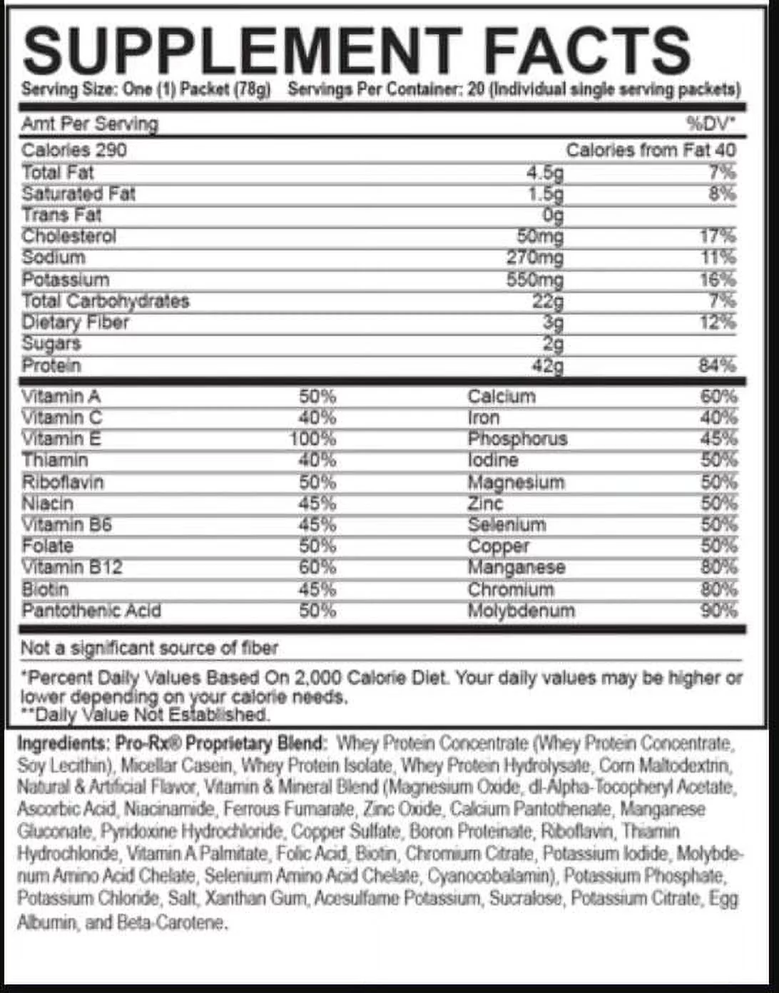 EAS Original Myoplex Maximum Muscle Builder | Meal Replacement Protein Drink Mix | Quality Protein Blend | 42g Protein | 20 Individual Packets (Vanilla Ice Cream)