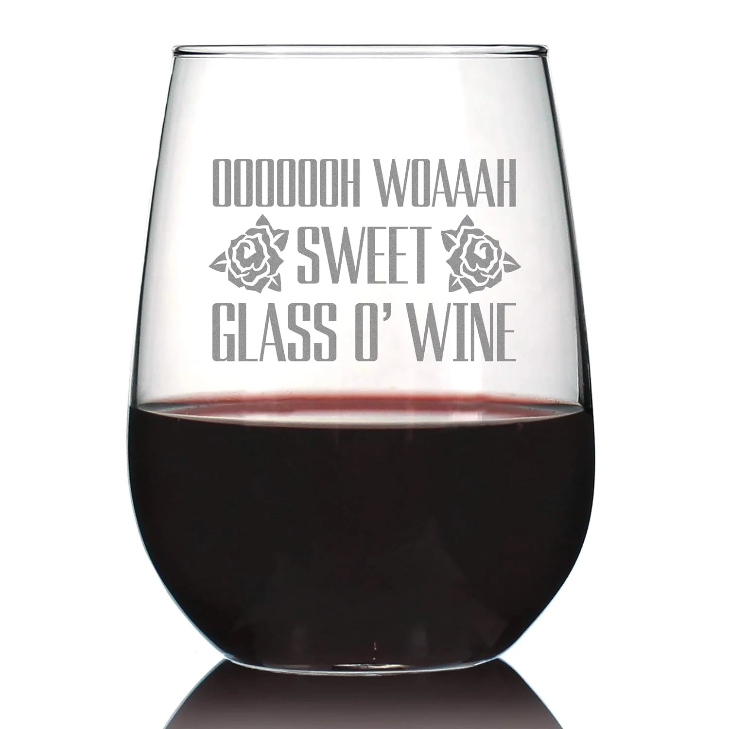 Swee Glass O’ Wine – Cue Funny Semless Wine Glass, Large 17 Ounces, Eched Sayings, Gif Box