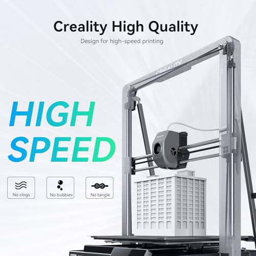 Creality Hyper PLA Filament 1.75mm, 30-600mm/s High Speed 3D Printer Filament, Dimensional Accuracy +/-0.02mm, Fit Most FDM 3D Printers, 4 Pack 1kg Spool(2.2lbs), Black & White