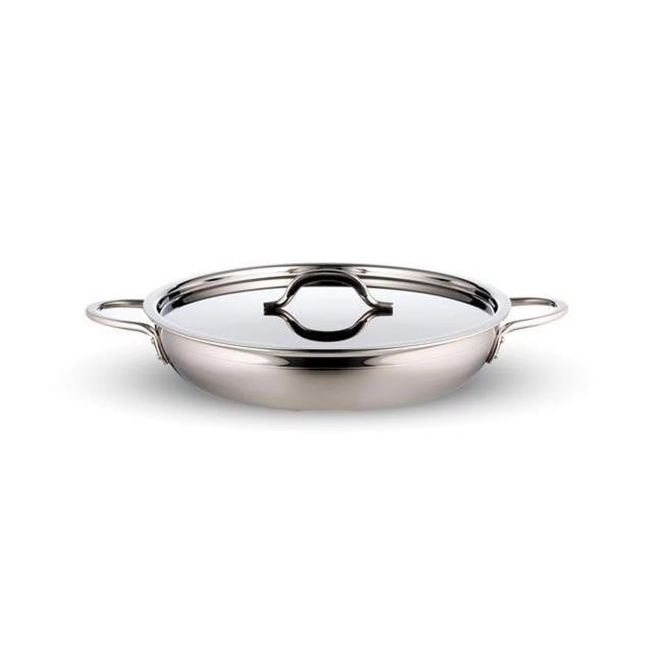 Bon Chef  Country French Two Tone Stainless Steel Saute 3 quart Pan & Skill with Cover Double & 2 Round Handles