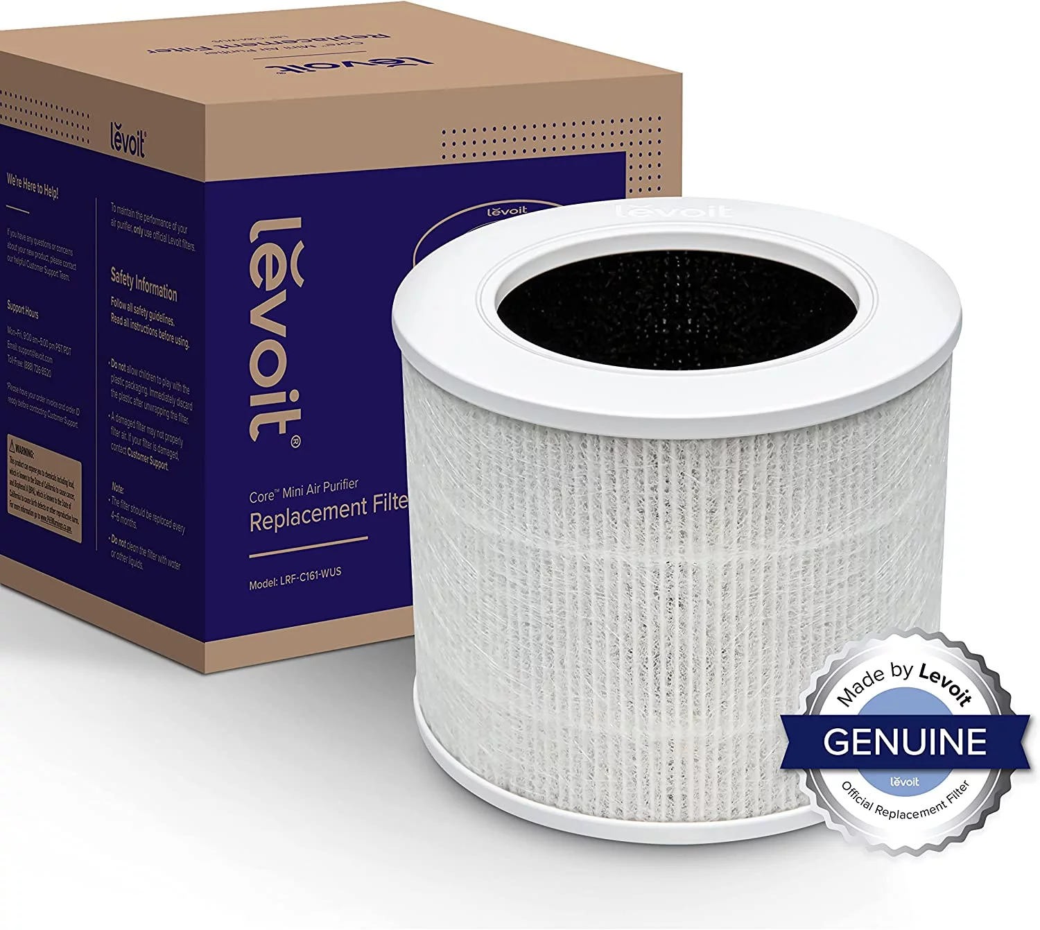 Levoit Air Purifier Replacement Filter Core Mini-RF, Genuine, for Core Mini, 1 Pack