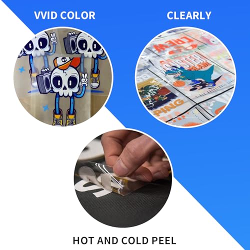 100 Sheets DTF Transfer Film Paper A4 Double Sided Thick Clear Pretreat Sheets, PET Heat Transfer Paper for Inkjet Printer DTG Printer Direct Print On T Shirts Textile