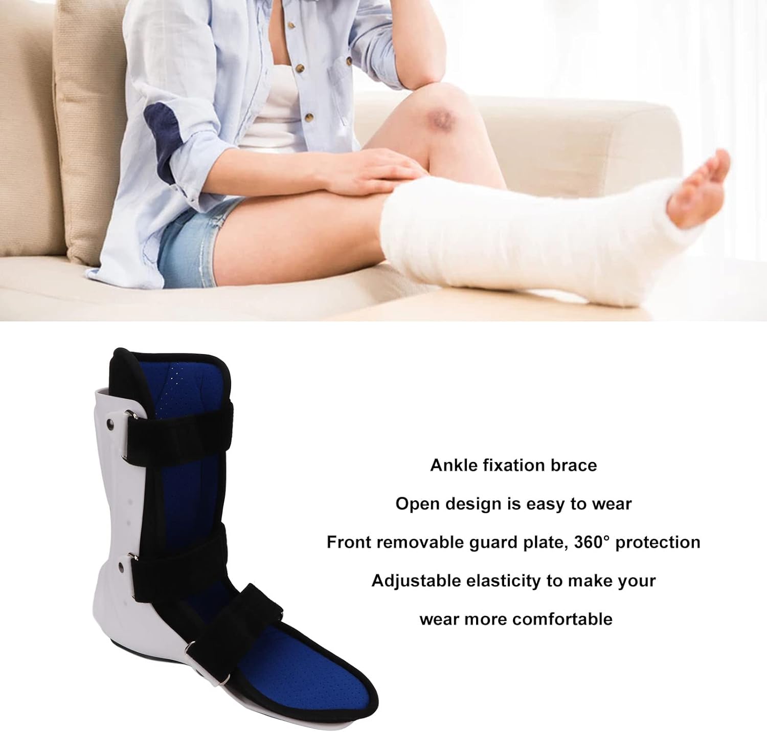 Walker Fracture Boot, Walking Boot, Ankle Fracture Brace, Walker Fracture Boot for Foot Support (Left Foot L)
