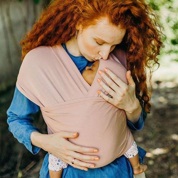 Boba Adjustable Wrap Baby Carrier in Grey Dark Blue