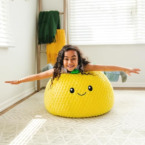 Big Joe Classic Bean Bag Chair, Sapphire Smartmax, Durable Polyester Nylon Blend, 2 feet Round