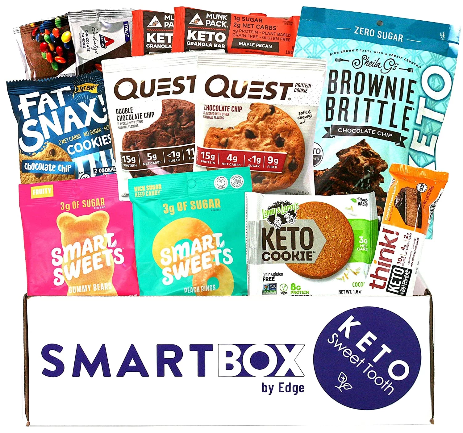 Keto Sweets Snack Box and Care Package | Low Carb and Keto Friendly Gift or Snack Set | Packed with Low Carb, Low Glycemic Snacks!