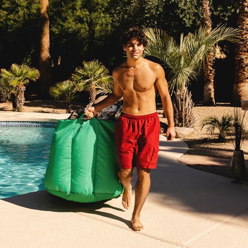 Big Joe Captain's Float No Inflation Needed Pool Lounger, Double Sided Mesh, Quick Draining Fabric