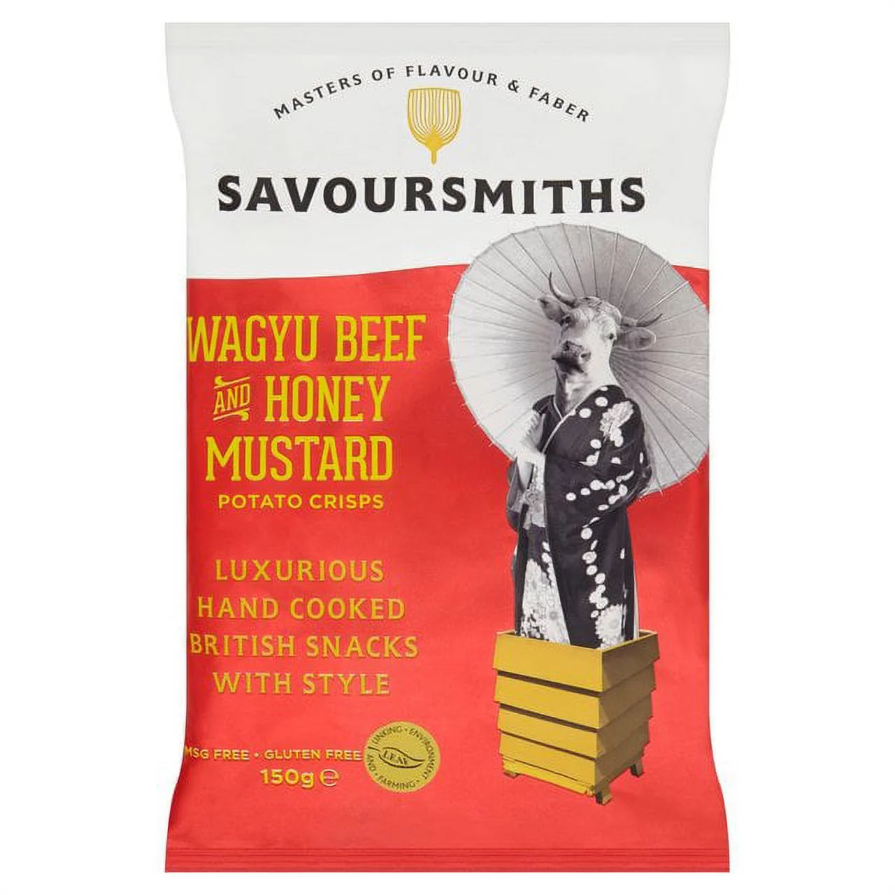 Savoursmiths: Wagyu Beef With Honey And Mustard Chips, 5.29 Oz Pack Of 12