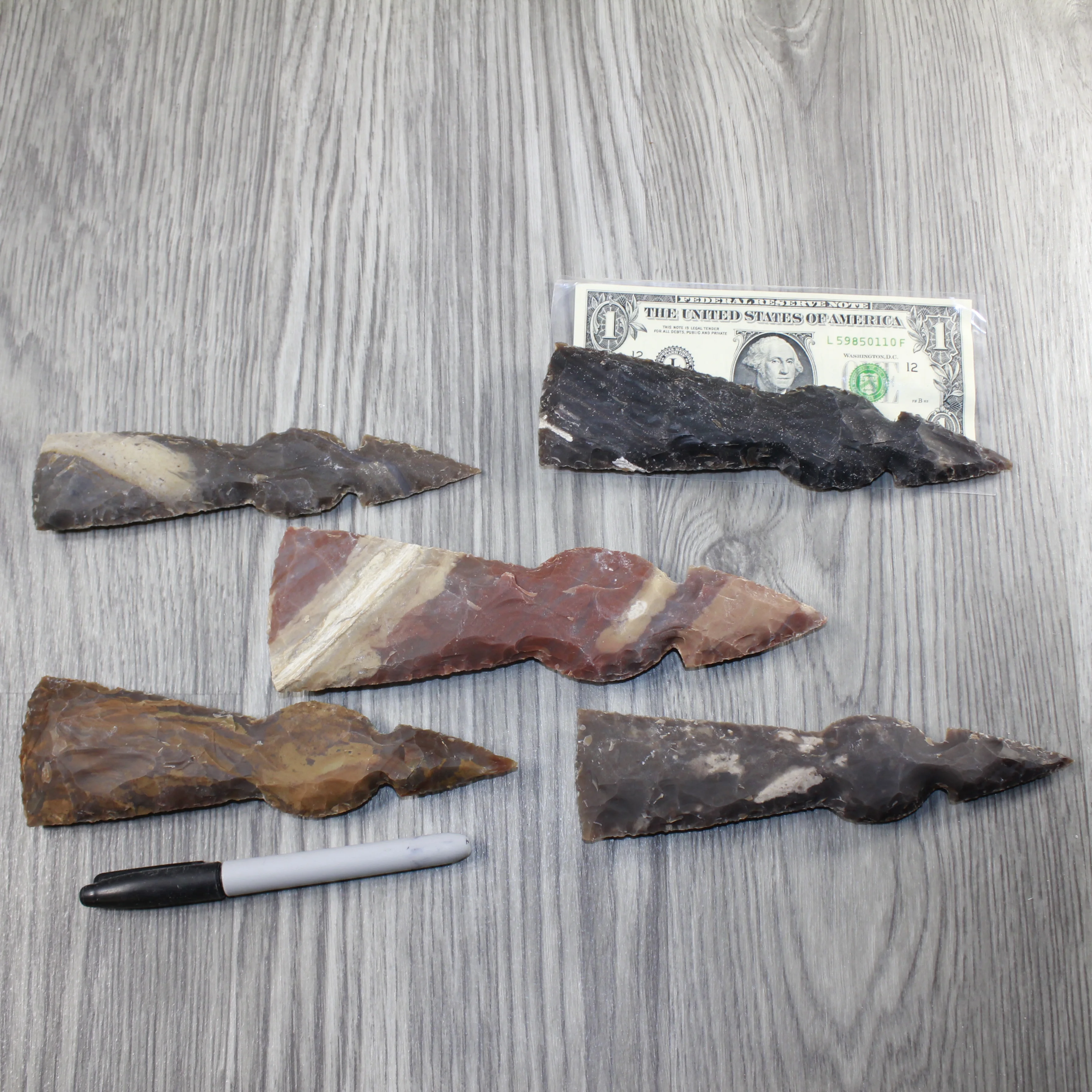 5 Stone Ornamental Tomahawk Heads #7143 Ax Axe Hatchet