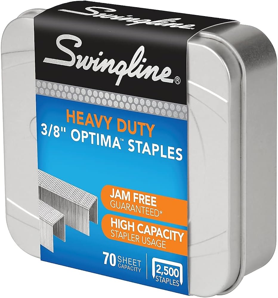 Swingline 35550 Optima High-Capacity Staples 3/8-Inch Leg 2 500/Box