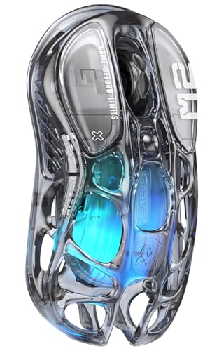 GravaStar Mercury M2 Wireless Gaming Mouse with 26,000 DPI, PAW3395DM Sensor -79g Lightweight Hollowed-Out Design -5 Programmable Buttons -5 Dynamic Lightsync RGB