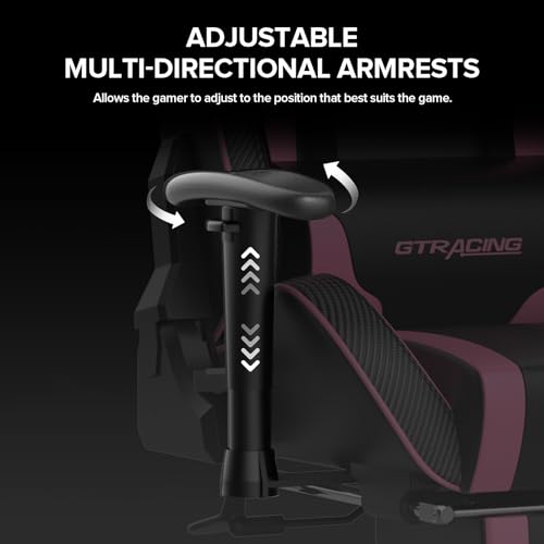 GTRACING Gaming Chair with Footrest Speakers Video Game Chair Bluetooth Music Heavy Duty Ergonomic Computer Office Desk Chair