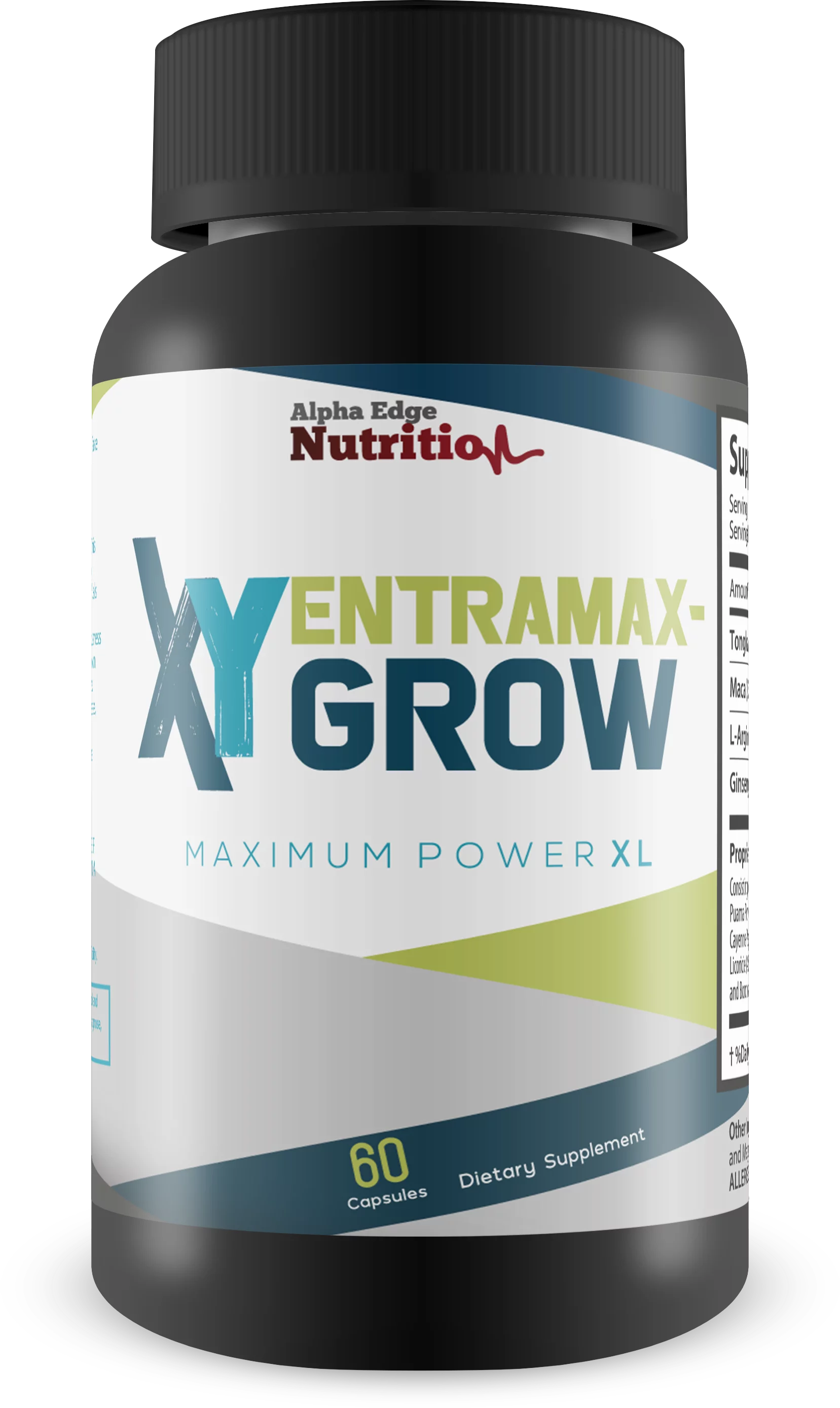 Entramax Grow - Maximum Power XL - Potent and Pure Blood Flow Expansion Formula with L-Arginine for Nitric Oxide Boost - Help Support Male Function and Increased Nutrient Delivery - 30 Servings