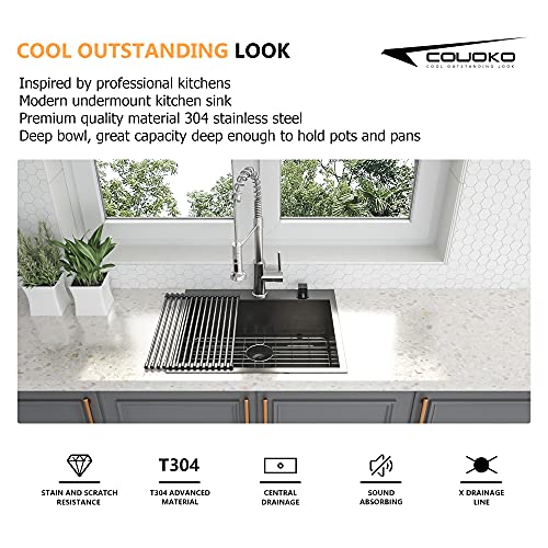 25 Inch Utility Laundry Sink Drop In 16 Gauge Stainless Steel Single Bowl Laundry Room Sink Laundry & Utility Room Kitchen Sinks 25