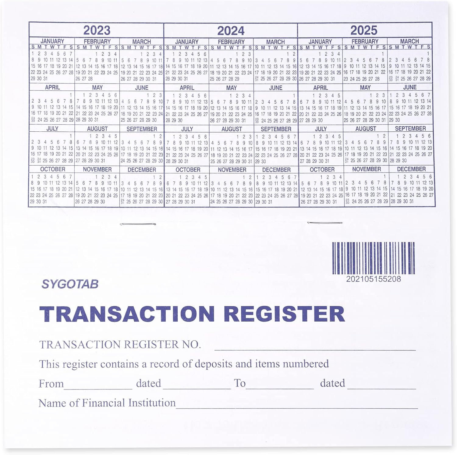 6PCS Check registers for Personal Checkbook, Upgrade Checkbook Register and transactions Ledgers.