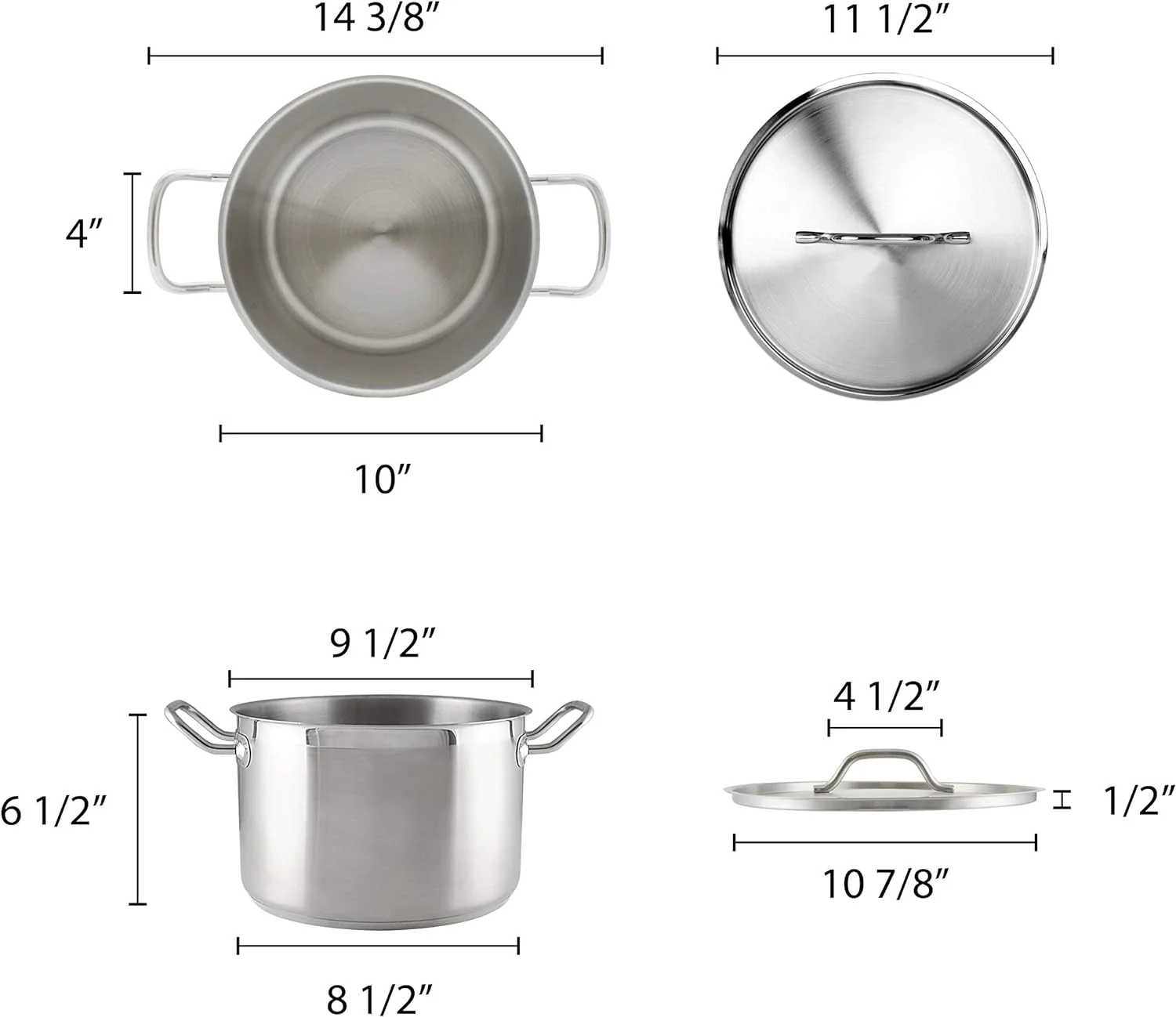 Stainless Stock With Lid, 8-Quart