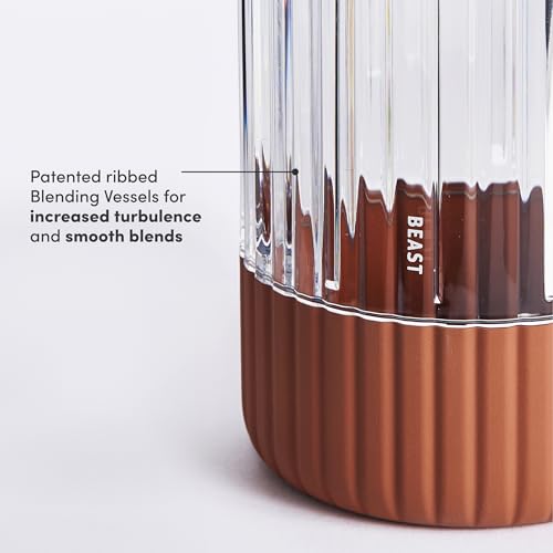 The Beast Mini Blender Plus | Mini Countertop Kitchen Blender | Blend Smoothies and Shakes, Dressings, Sauces, Dips | Extra Vessels, Straw Cap and Straws Included | 600W (Cloud White)