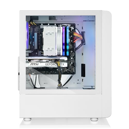 Thermaltake LCGS Quartz R66 Gaming Desktop (AMD Ryzen™ 5 5600, ToughRam DDR4 3600Mhz 16GB RGB Memory, AMD Radeon™ RX 6600, 1TB NVMe M.2, WiFi, Windows 11) S2QT-B550-R66-LCS