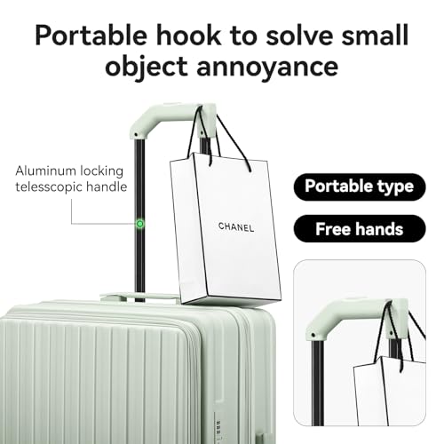 ROAMING Grace Expandable Carry On Luggage Airline Approved, 20 Inch Hardside Carry On Suitcase with Wheels, Travel Harshell Spinner Small Luggage with Tsa Lock, Jade cyan, 20-Inch Carry-On