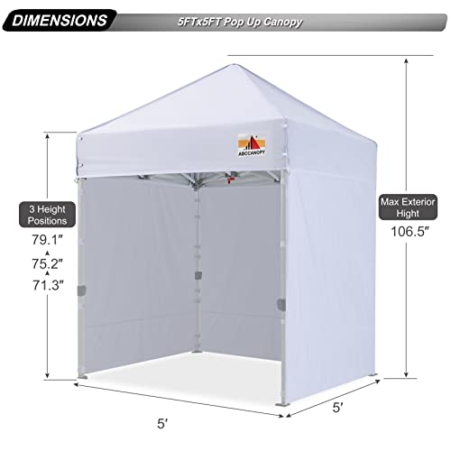 ABCCANOPY Easy Pop Up Canopy Tent with Sidewalls 10x10 Commercial -Series, White
