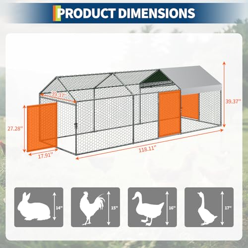 Large Metal Chicken Coop, 120