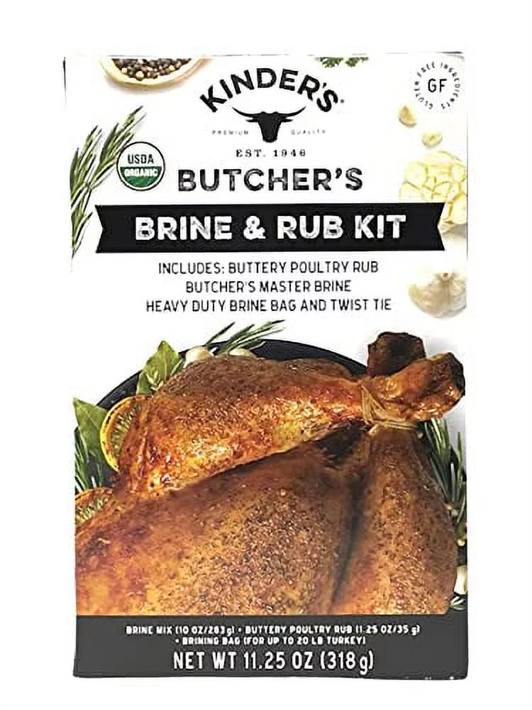 Kinder's Butcher's Organic Turkey Brine and Rub Kit with Brining Bag, 11.25-ounces 1 pack