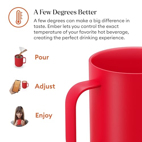 Ember Temperature Control Smart Mug 2, 14 Oz, App-Controlled Heated Coffee Mug with 80 Min Battery Life and Improved Design, Black