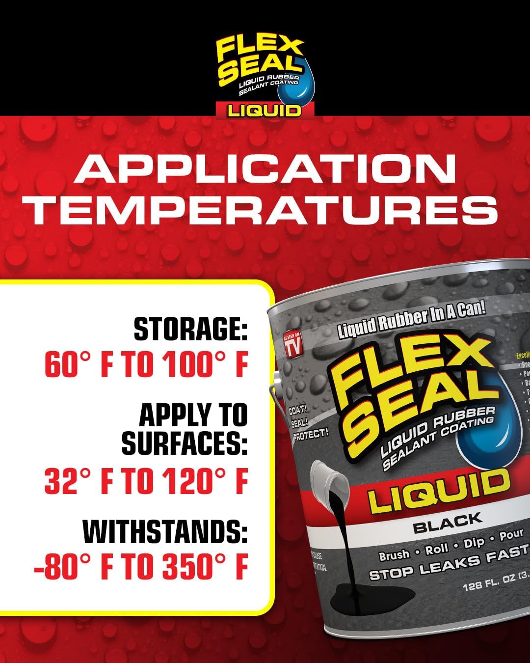Flex Seal Liquid, Liquid Rubber Coating Sealant, Waterproof, Flexible, Breathable, and UV Resistant, Roof Repair, Basements, RV, Campers, Trailers, Marine, EPDM, Masonry, 1 Gallon, Clear