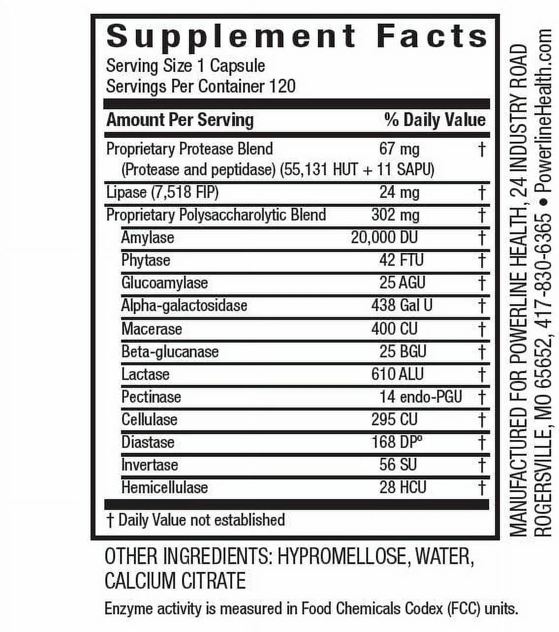 Diges-T, Enzyme Supplement, High Quality, No Fillers, Supports Healthy Digestion, 60 Ct