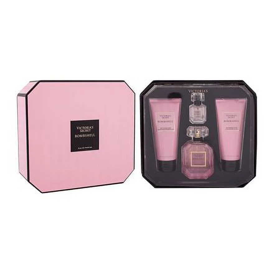Victoria's Secret BOMBSHELL 4PC SET 1.7Oz EDP +0.25Oz EDP+3.4Oz BODY LOTION +3.4Oz BODY WASH GEL