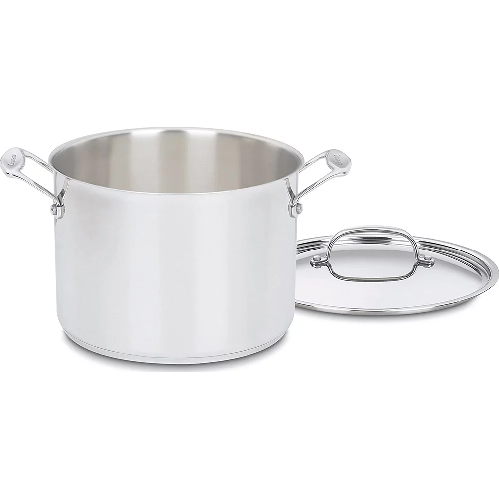 Cuisinart 77-10P1 Chef's Classic Stainless Cookware 10 pc Set Bundle with Cuisinart 12 Piece Ceramic Coated Cutlery Set Matte Black