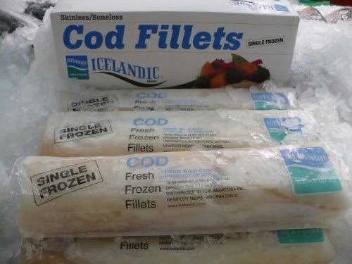 Wild Caught Icelandic Cod, Frozen Cello PAK5 lb. Box
