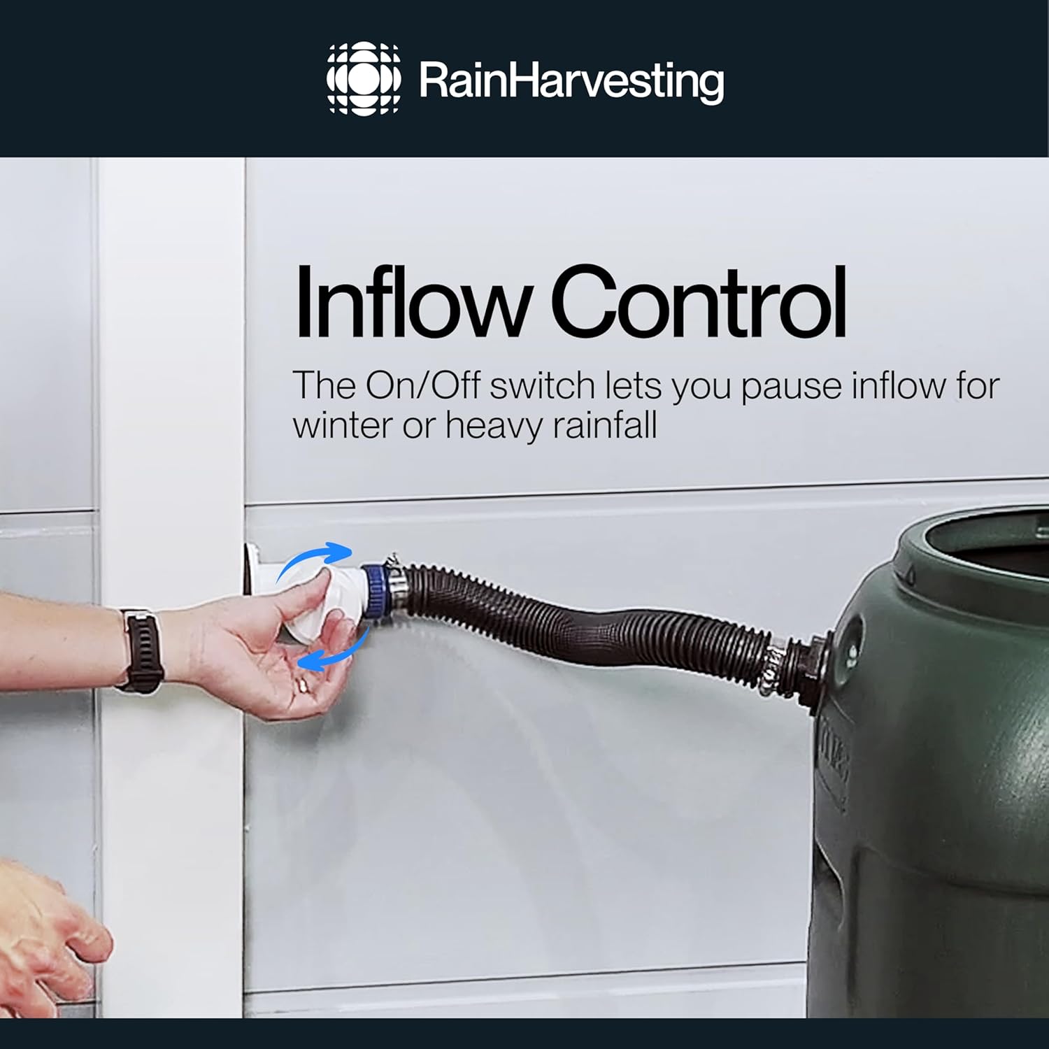 QuickFit Diverter, Rectangular Downspout Diverter for Rain Water Collection System, Fits 2