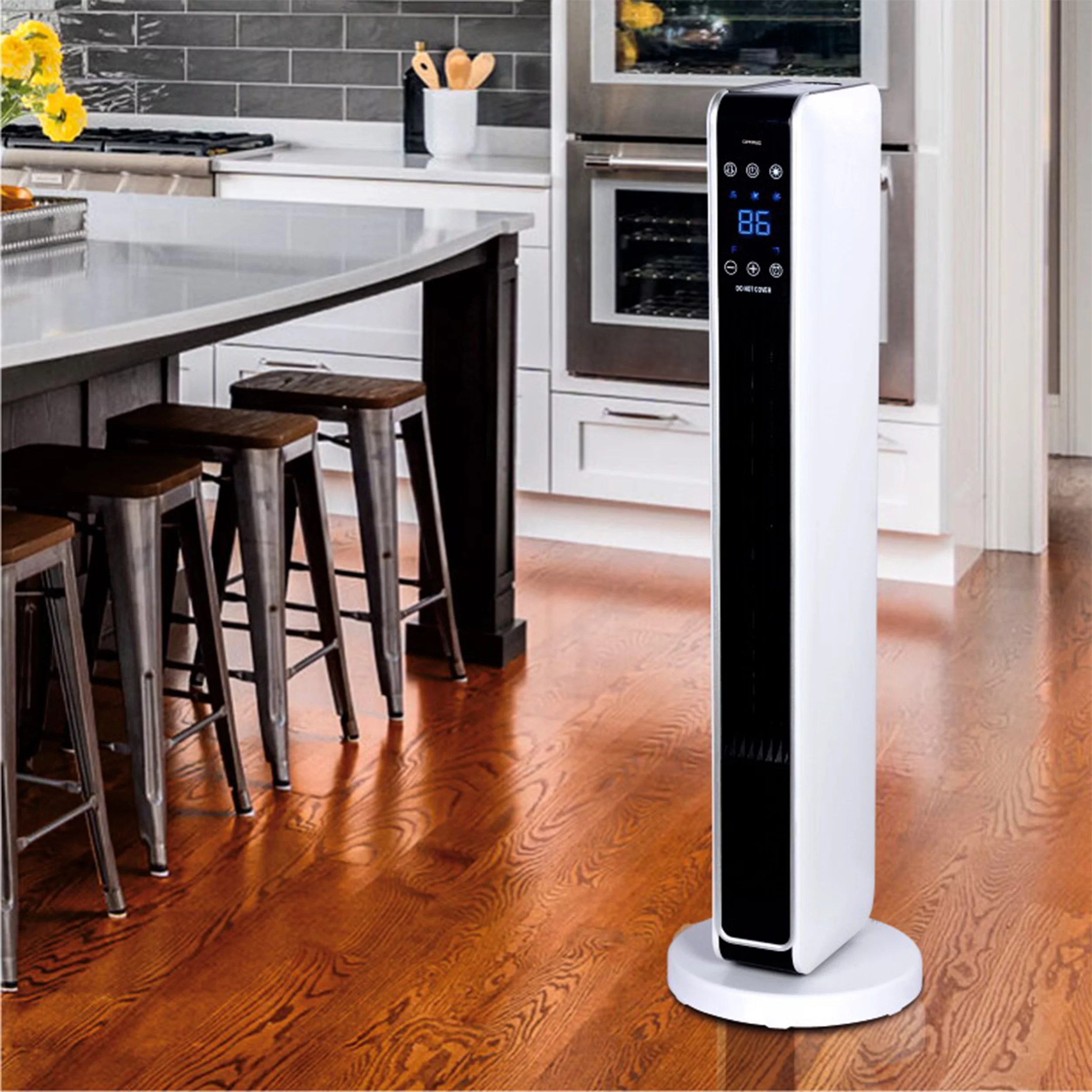 Optimus 29 in. Oscillating Tower Heater w/ Digital Temperature Readout & Remote