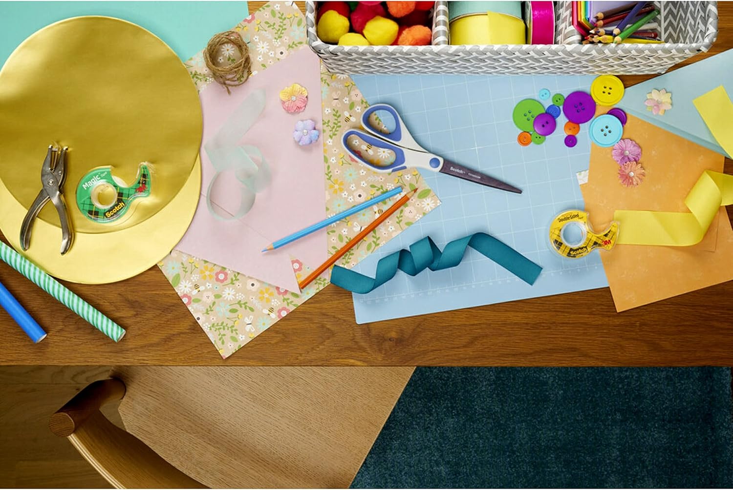 Scotch Double Sided Tape, 3/4 in x 400 in, 1 Dispenser/Pack (667)