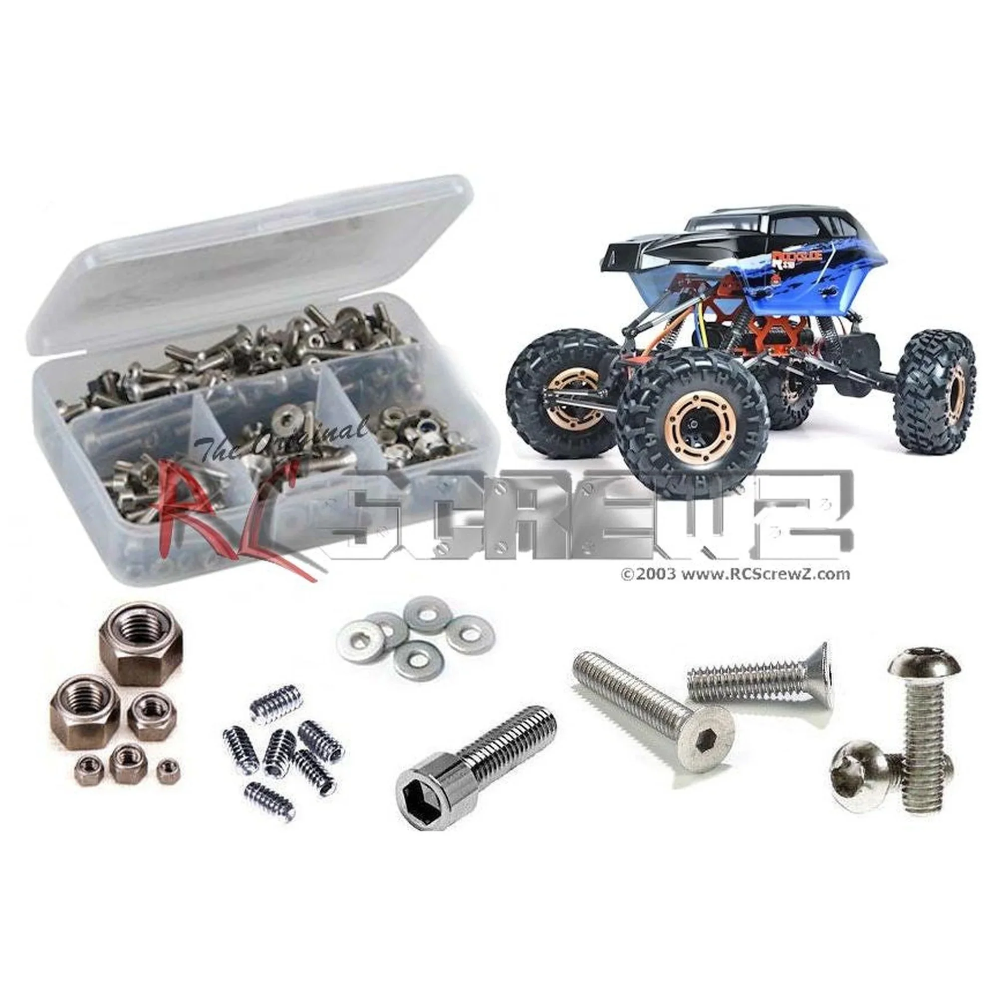 RCScrewZ Stainless Steel Screw Kit rcr050 for RedCat Rockslide RS10 XT Crawler RC Car - Complete Set