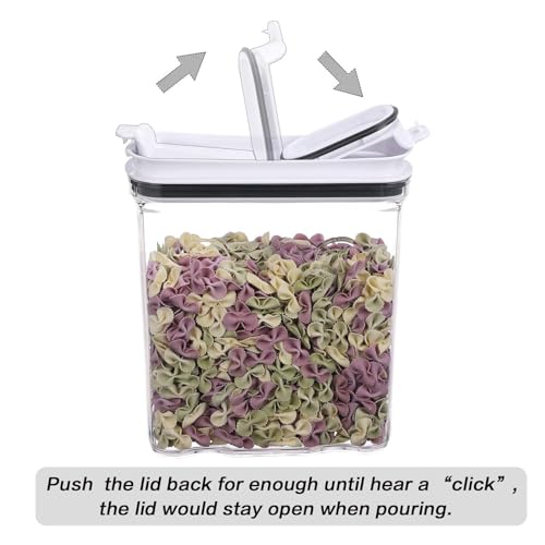 FreshKeeper Cereal Containers Storage Set, Airtight Food Storage Container with Lid 4L/135.2oz, 2PCS BPA-FREE Plastic Pantry Organization Canisters for Rice Cereal Flour Sugar Dry Food in Kitchen