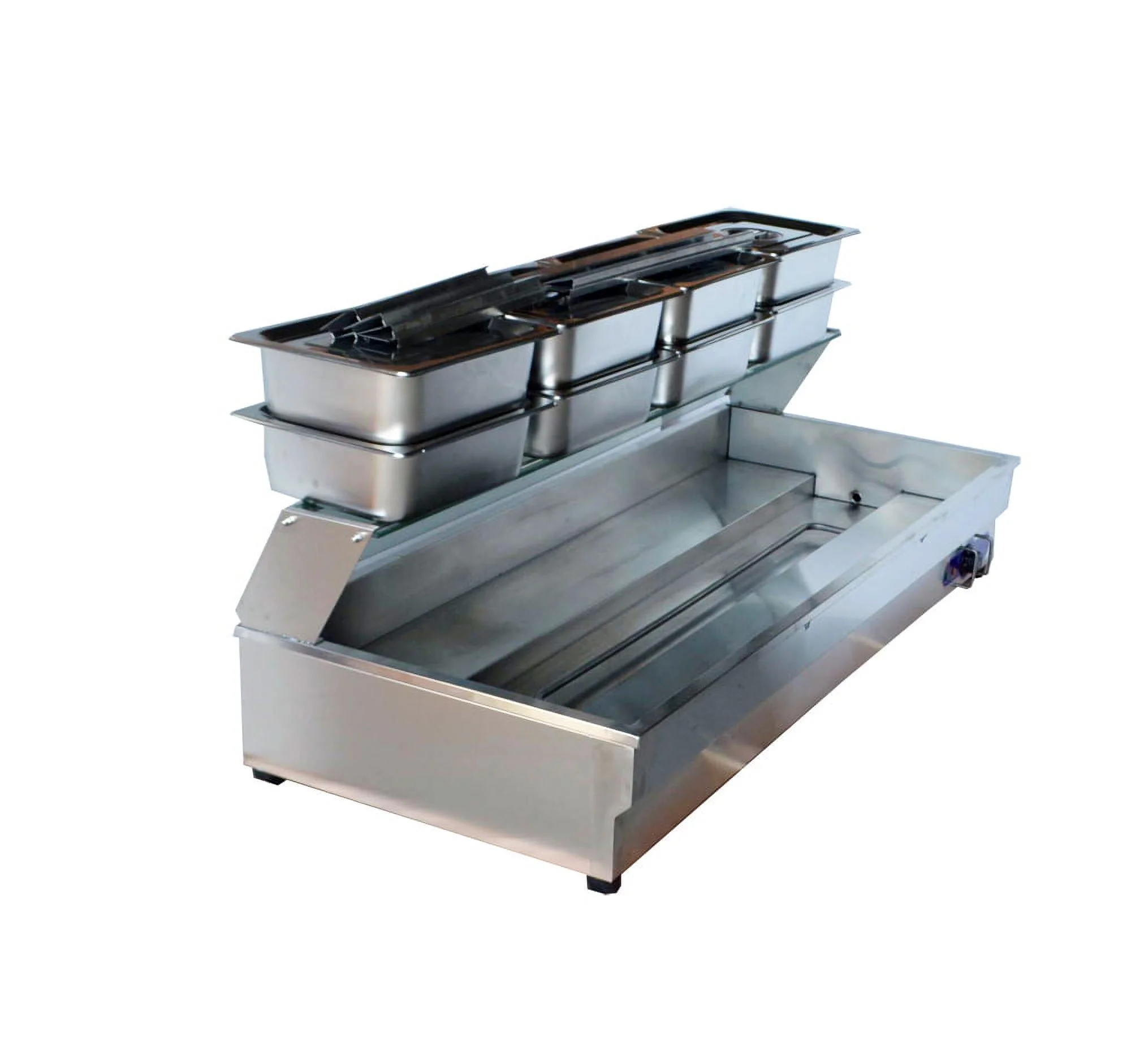 PreAsion 8-Pan Bain-marie Buffet Food Warmer with Glass Guard Food Temperature Control