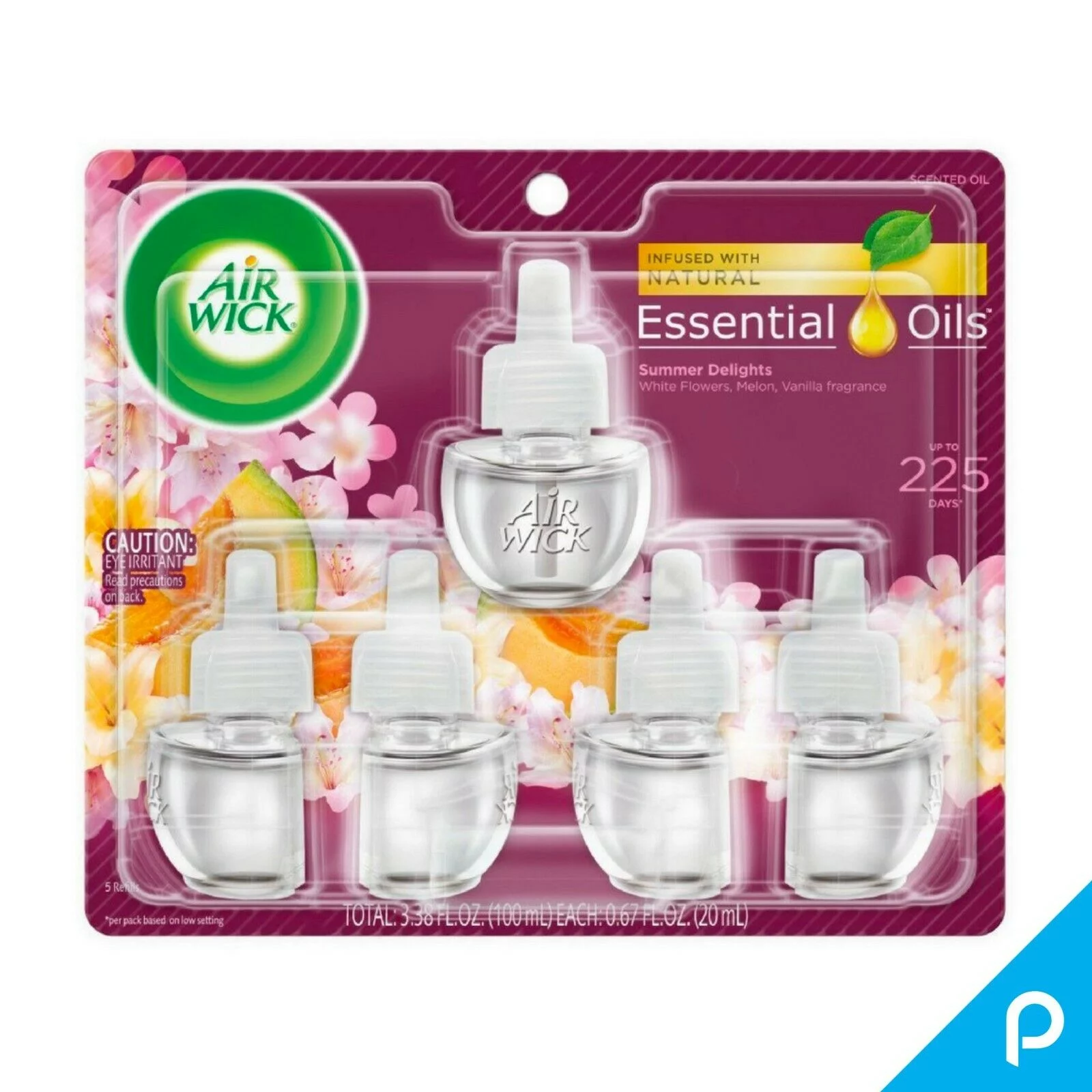 Air Wick Life Scents Summer Delights Scented Oil Refills, 0.67 oz 5 Ea (Pack of 2)