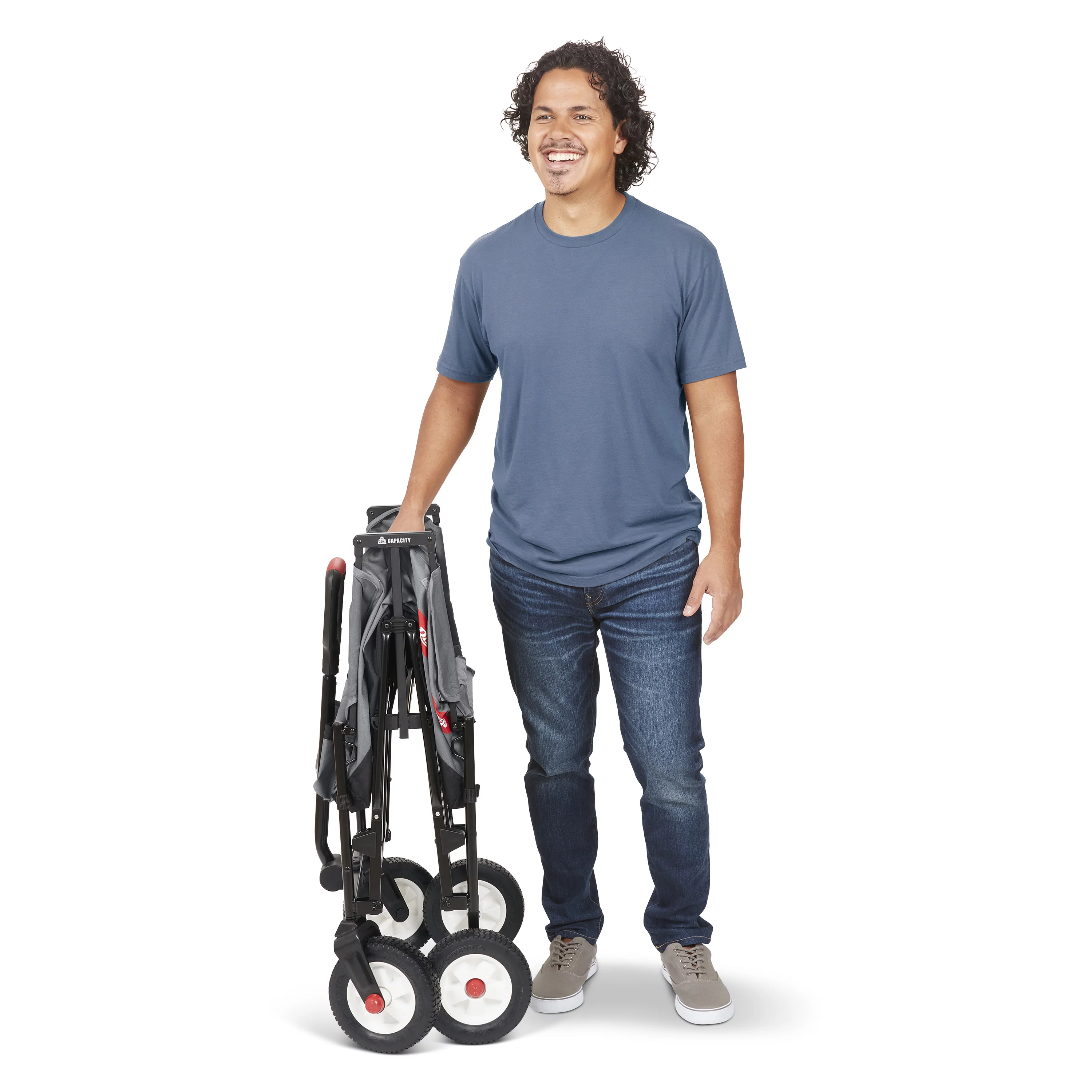 Radio Flyer, Beast EZ Fold Maximum Capacity Heavy-Duty Kid & Cargo, Gray Collapsible Utility Wagon