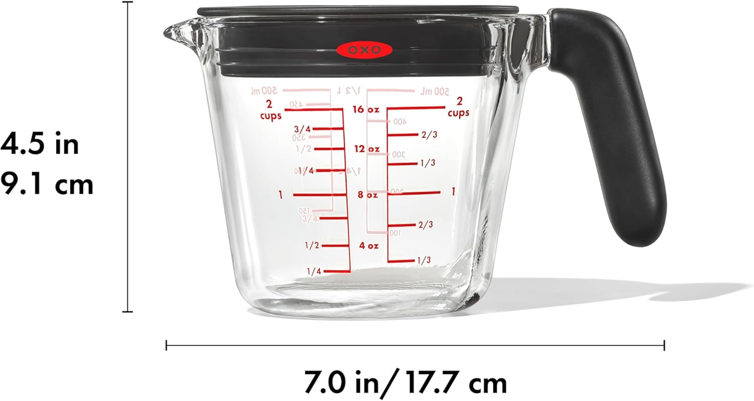 OXO 2 Cup Glass Measuring Cup With Lid, 1 EA