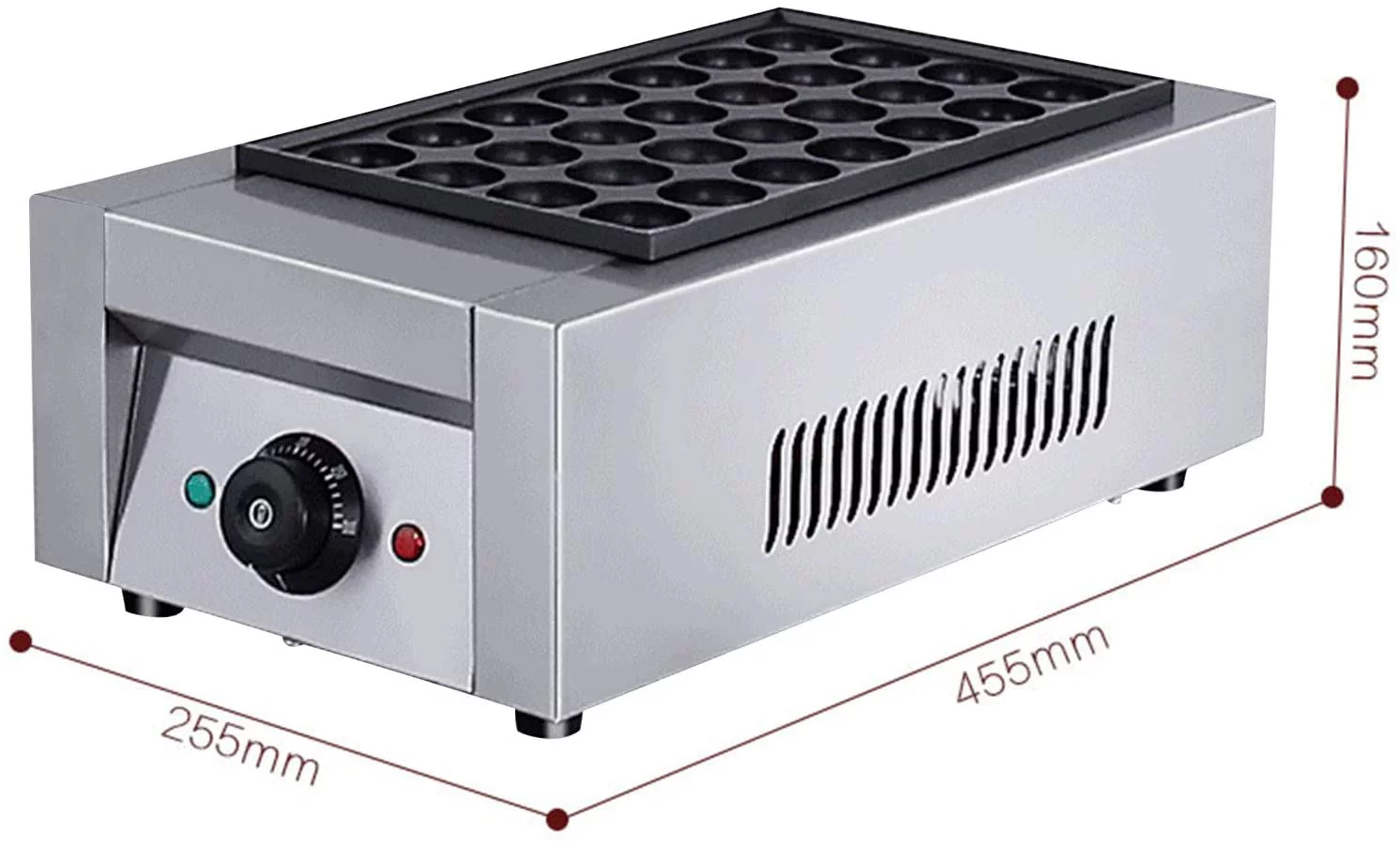 TFCFL 28 Holes Takoyaki Grill Pan Commercial Electrical Takoyaki Maker Not-Stick Takoyaki Machine Fish Ball Grill Stainless Steel Cooking Baking Mold 2000W