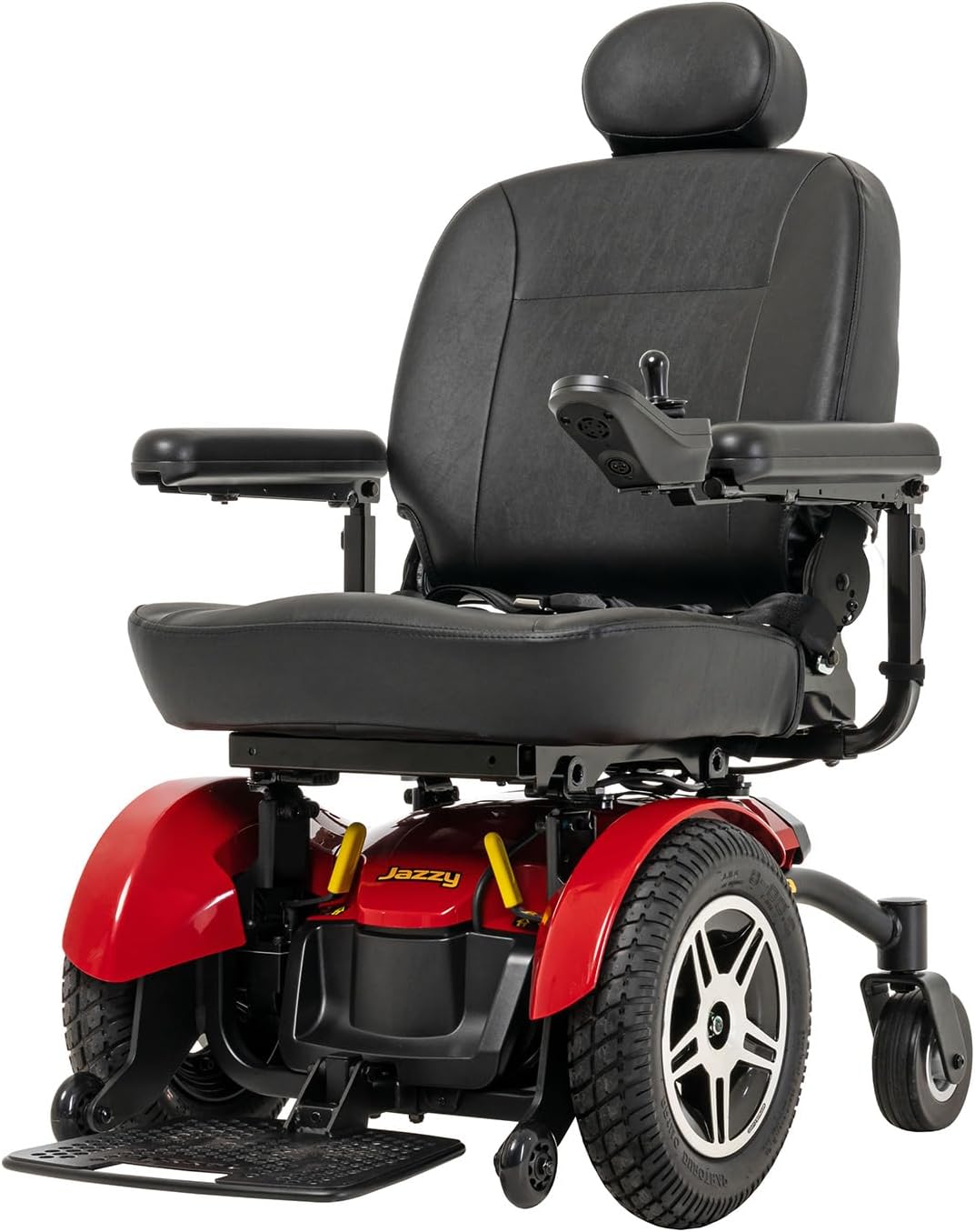 Pride Mobility Jazzy Elite 14 Group 2 Power Chair, Red, Front Wheel Drive, Motorized Electric Wheelchair for Adults, 300 lbs. WC, Up to 4 MPH, 17 Miles Range Per Charge