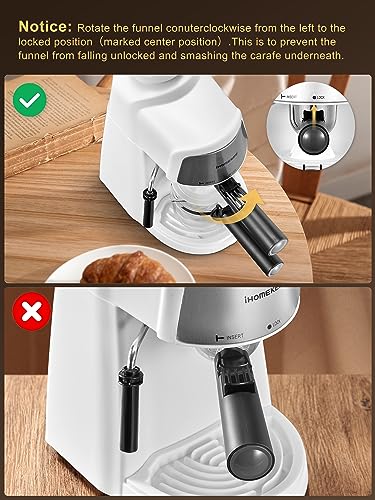 Espresso Machine, 3.5Bar Espresso and Cappuccino Machine with Fast Heating Function, 1-4 Cups Coffee Maker with Milk Frothing Function and Steam Wand (Red)