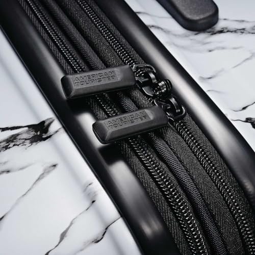 American Tourister Moonlight Hardside Expandable Luggage with Spinner Wheels, Blue Terazzo, 2-Piece Set (20/28)