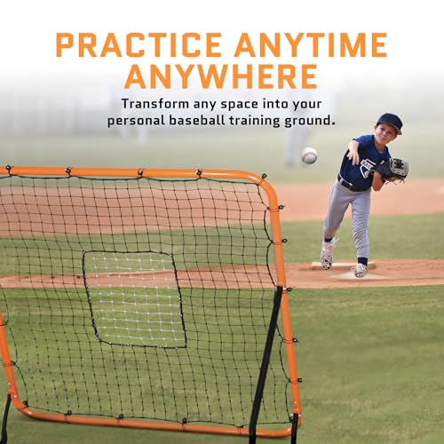 Volleyball Rebounder Net, Soccer Rebounder, Lacrosse Rebounder, Baseball Rebounder Net | Improve Pitching and Fielding Training, Spiking, Passing and Shooting Skills