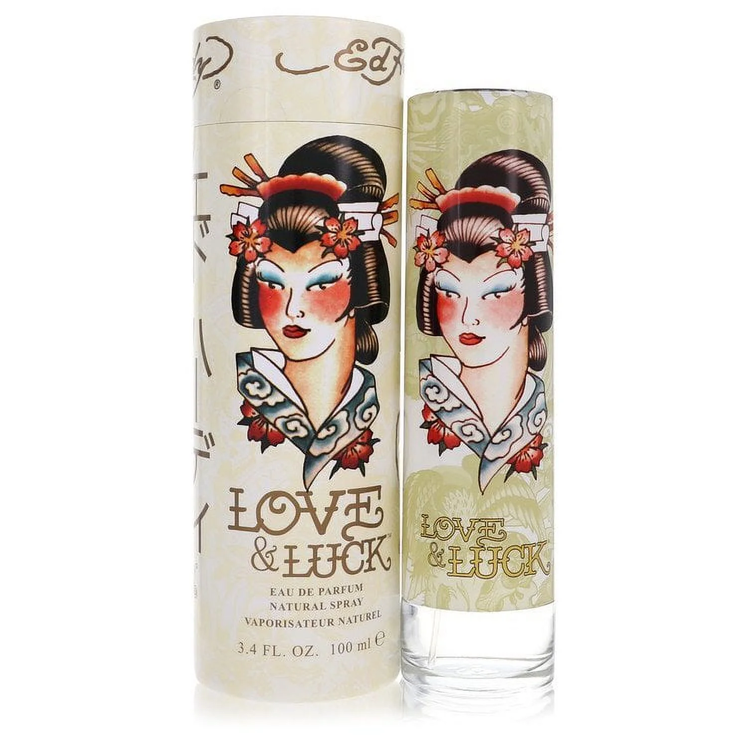 2 Pack  of Love & Luck by Christian Audigier Eau De Parfum Spray 3.4 oz For Women