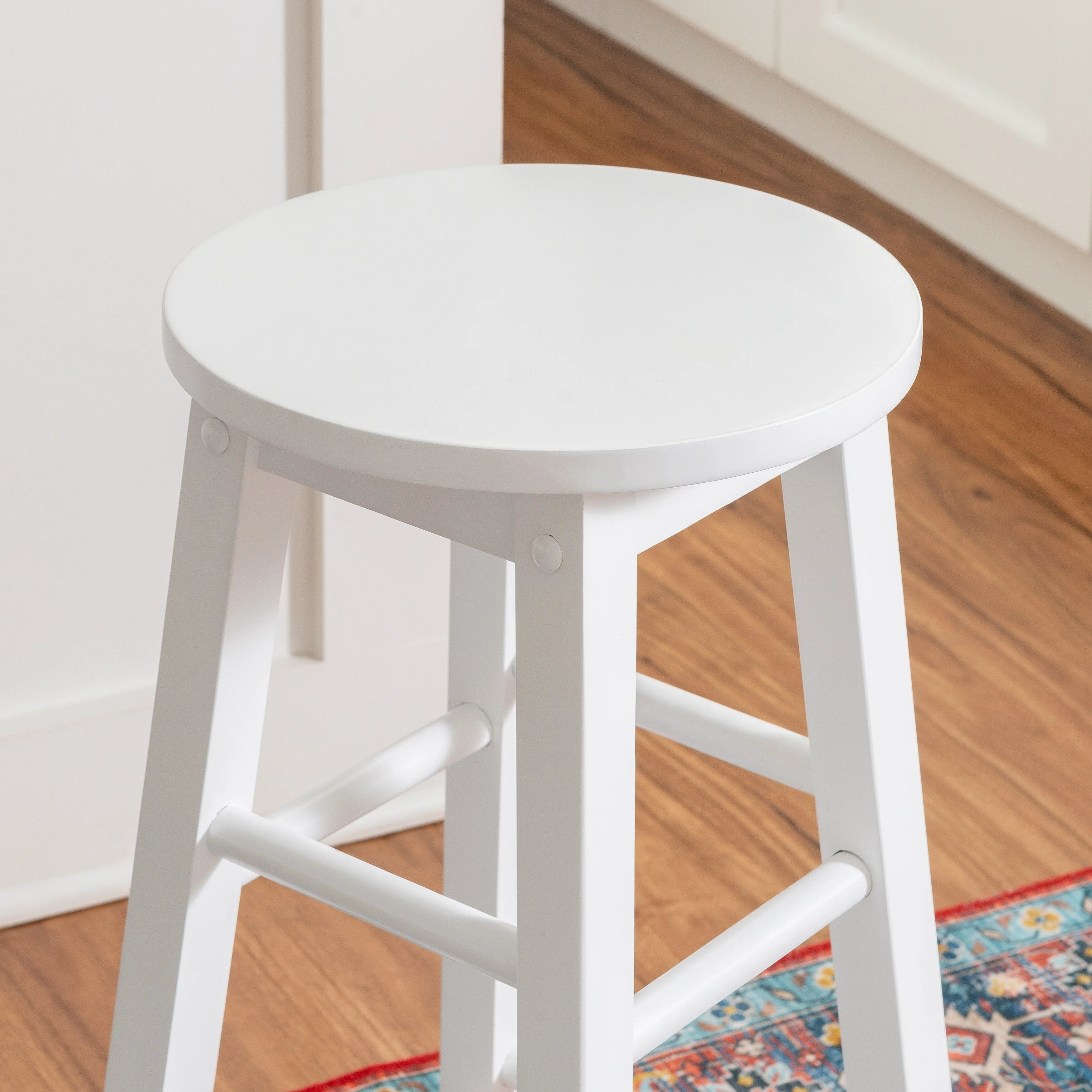 Linon Woodland Way Backless Counter Height Stool White