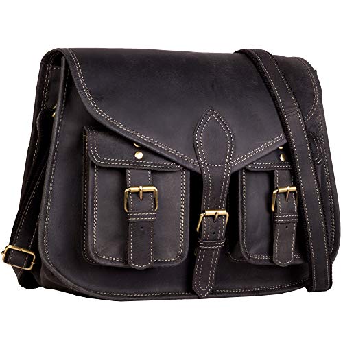 14 Inch Leather Purse Women Shoulder Bag Crossbody Satchel Ladies Tote Travel Purse Genuine Leather